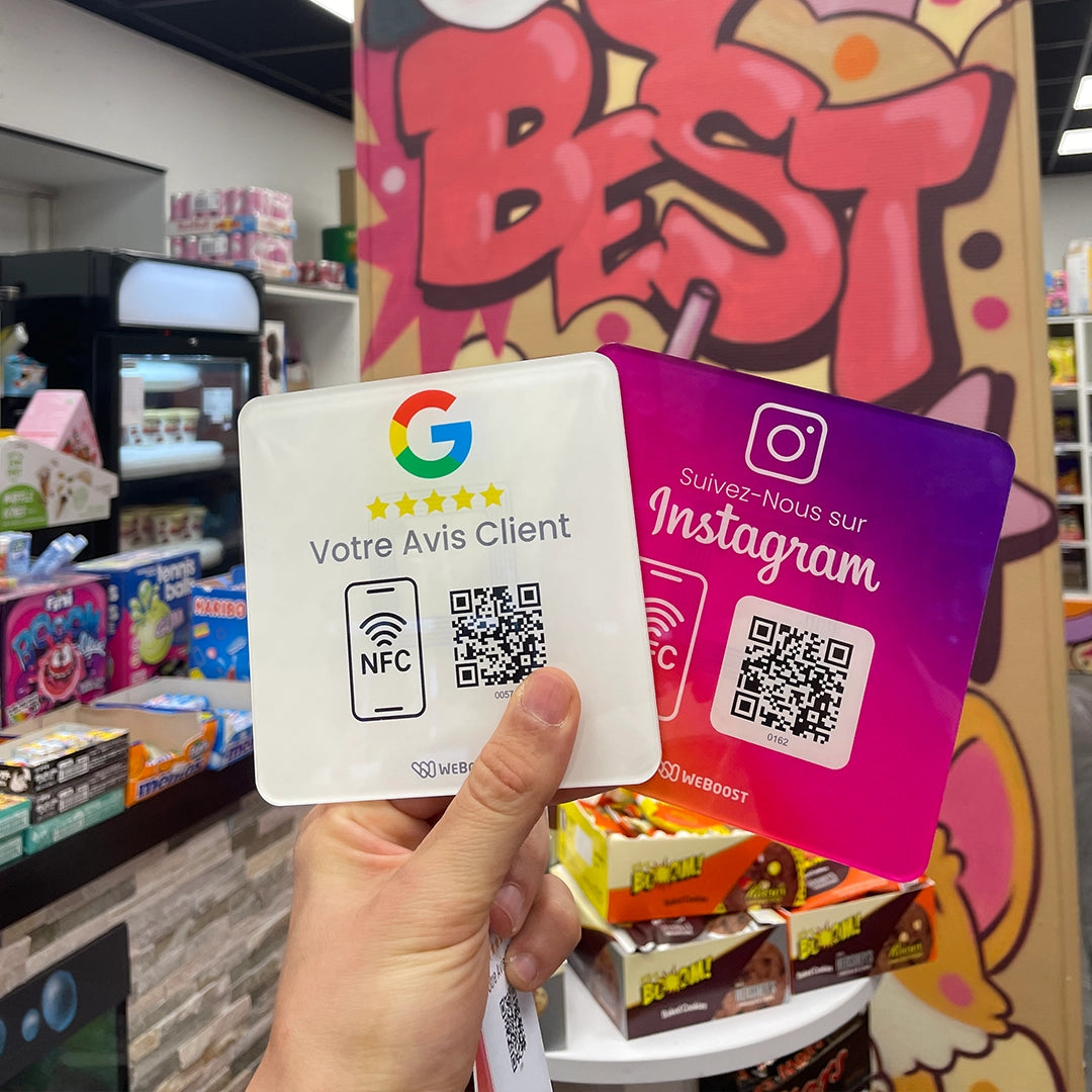 Pack Plaques Avis Google+ Instagram