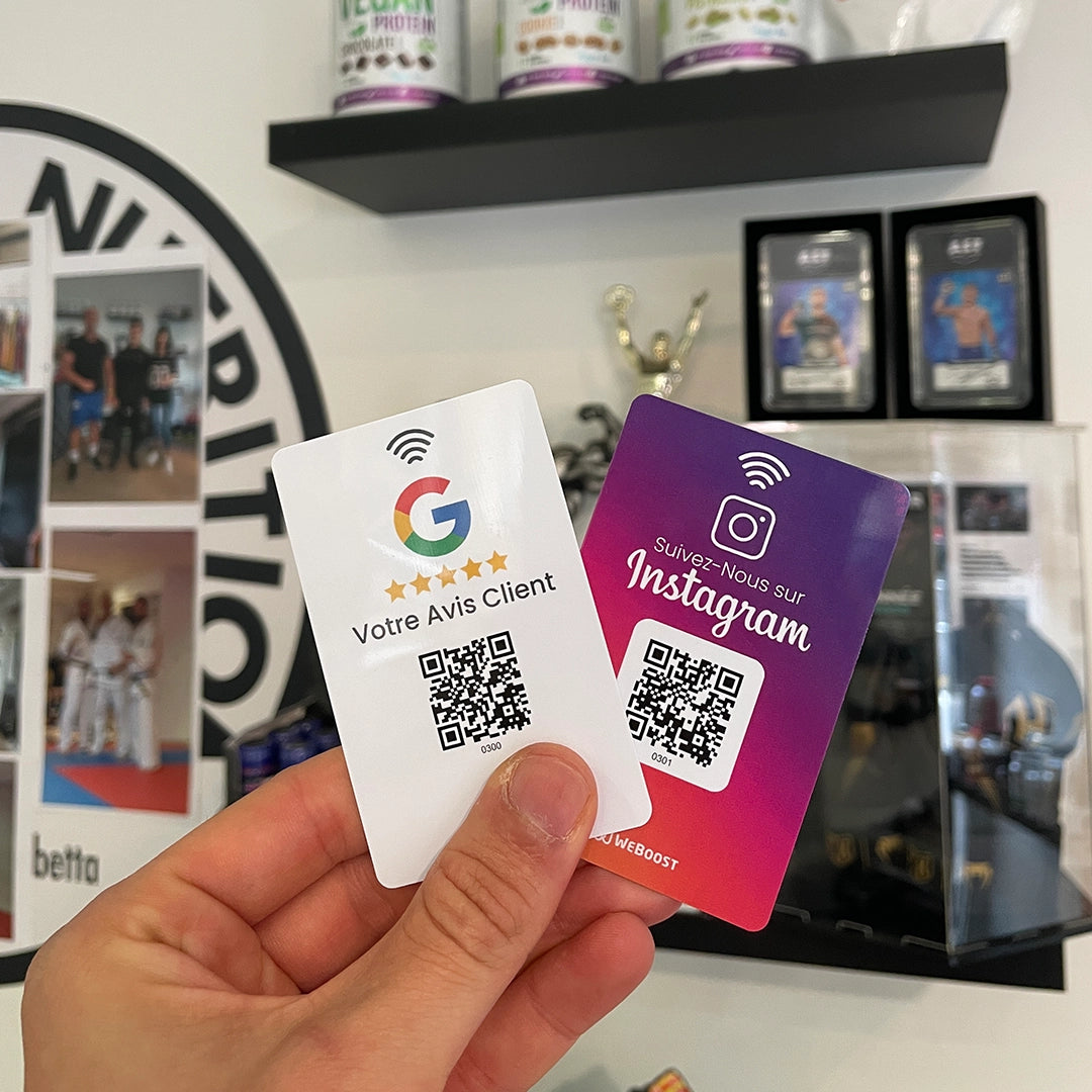 Pack Cartes Avis Google+Instagram