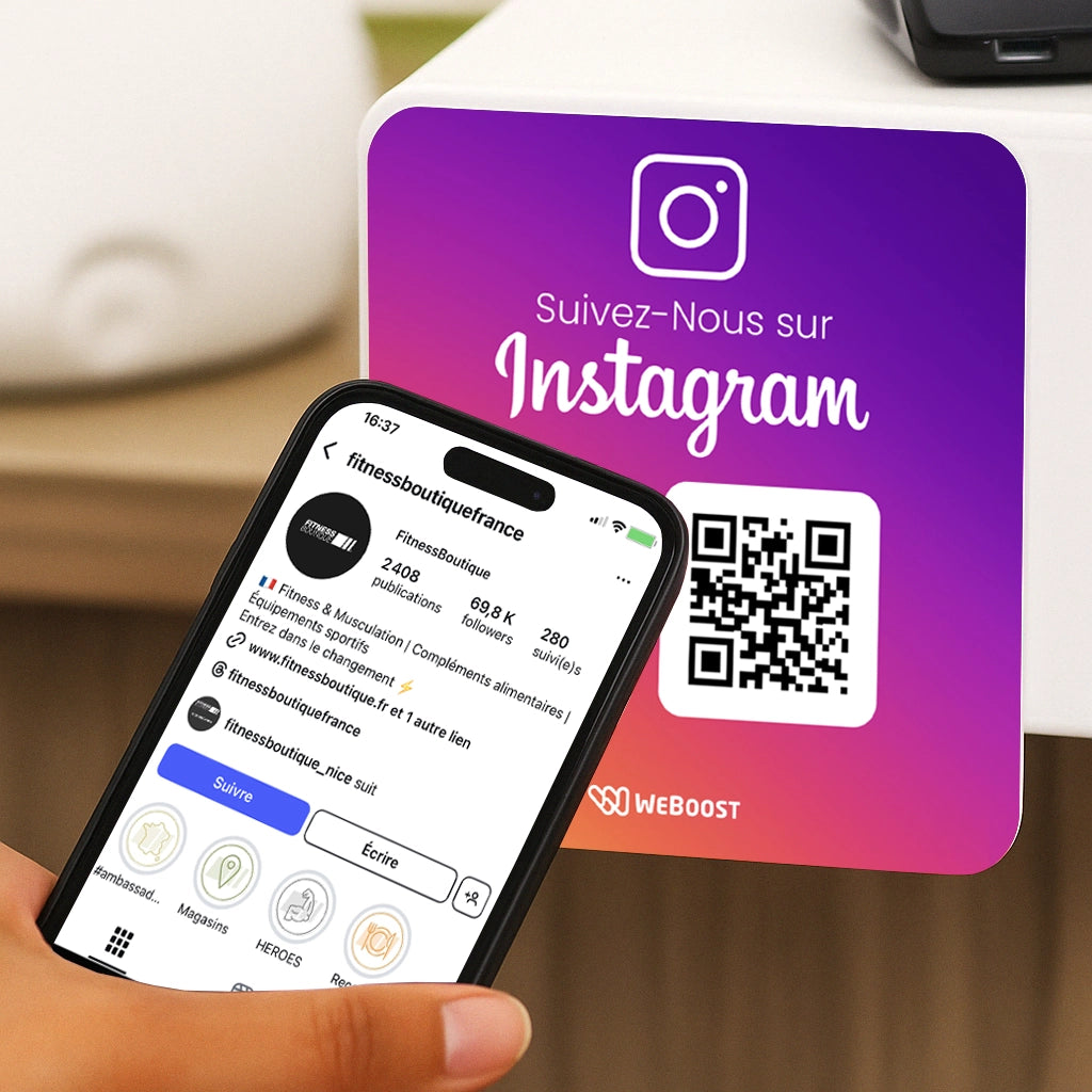 Pack Plaques Avis Google+ Instagram