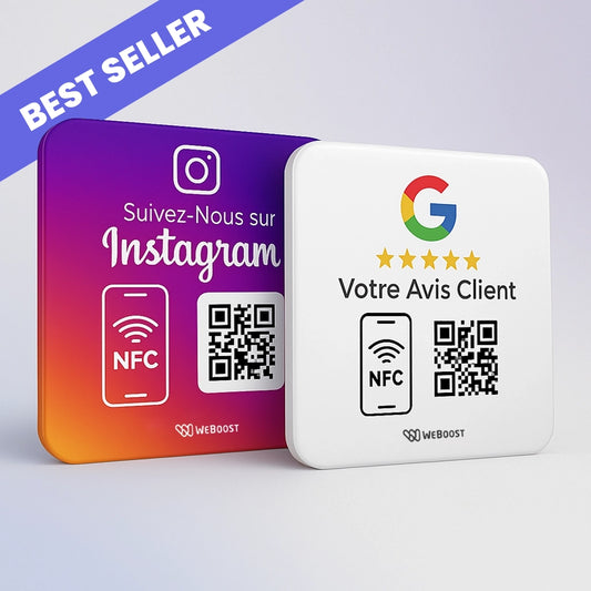 Pack Plaques Avis Google+ Instagram