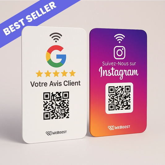 Pack Cartes Avis Google+Instagram